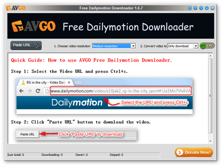 free-dailymotion-downloader-interface